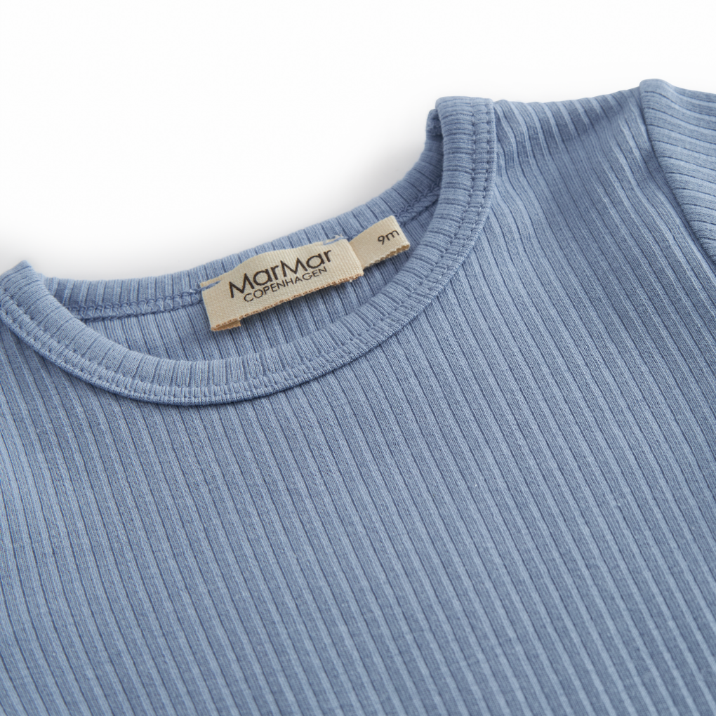 Kurzarm-Body Blue Iris