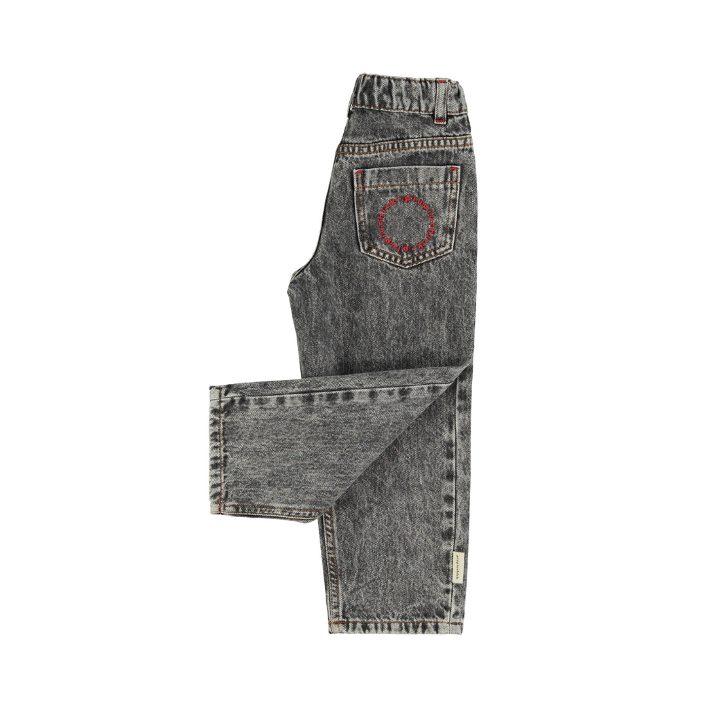 Unisex Jeans Washed black denim