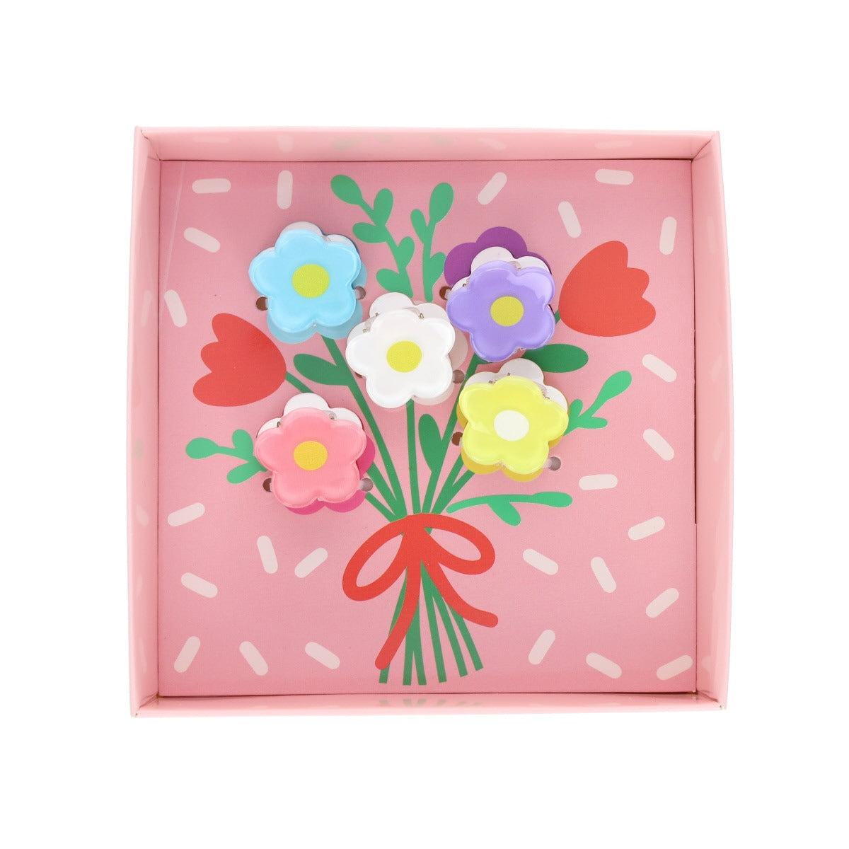 Haarklammern Mini Blumen bunt