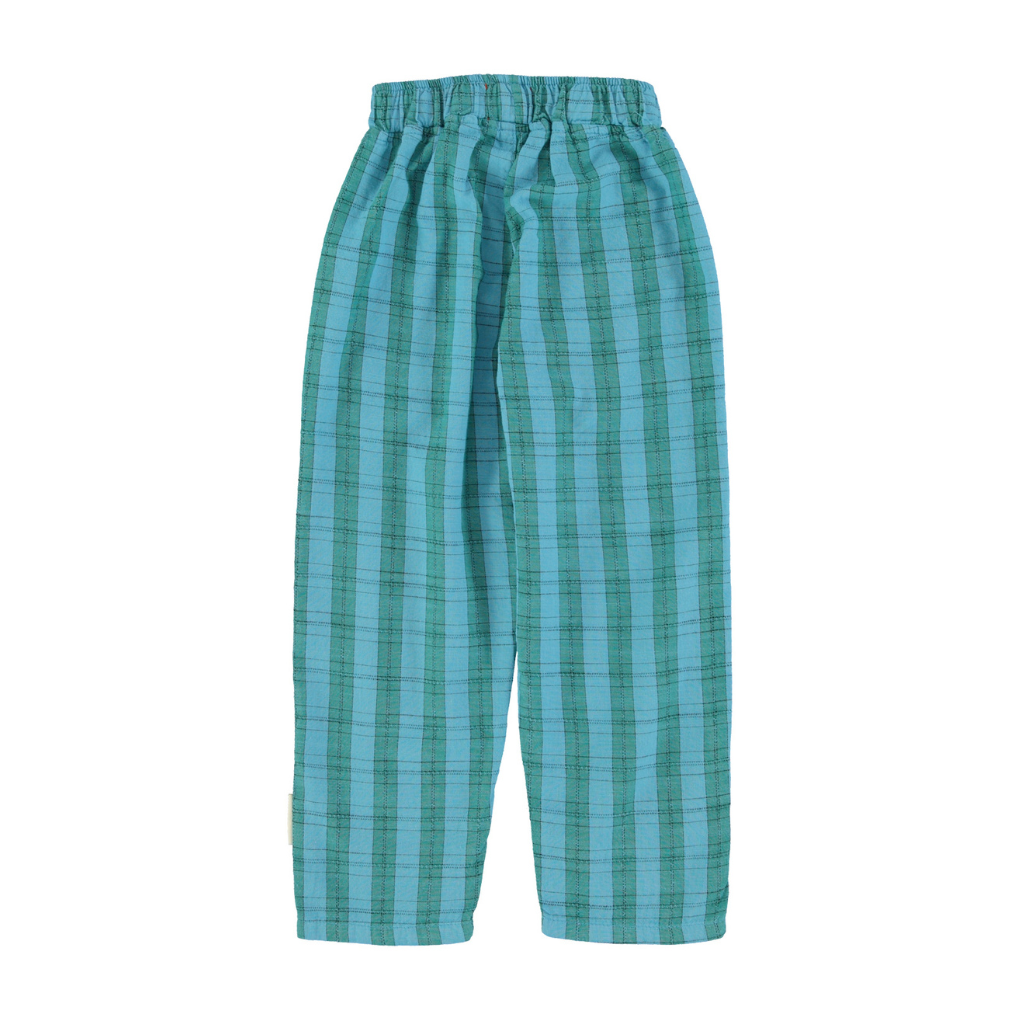 Unisex Baby-Hose blau/grün Karo