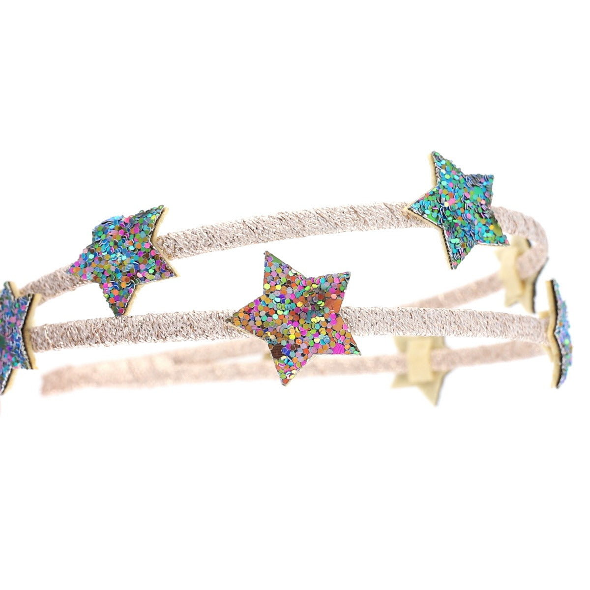 Haarreif Sterne Glitzer bunt