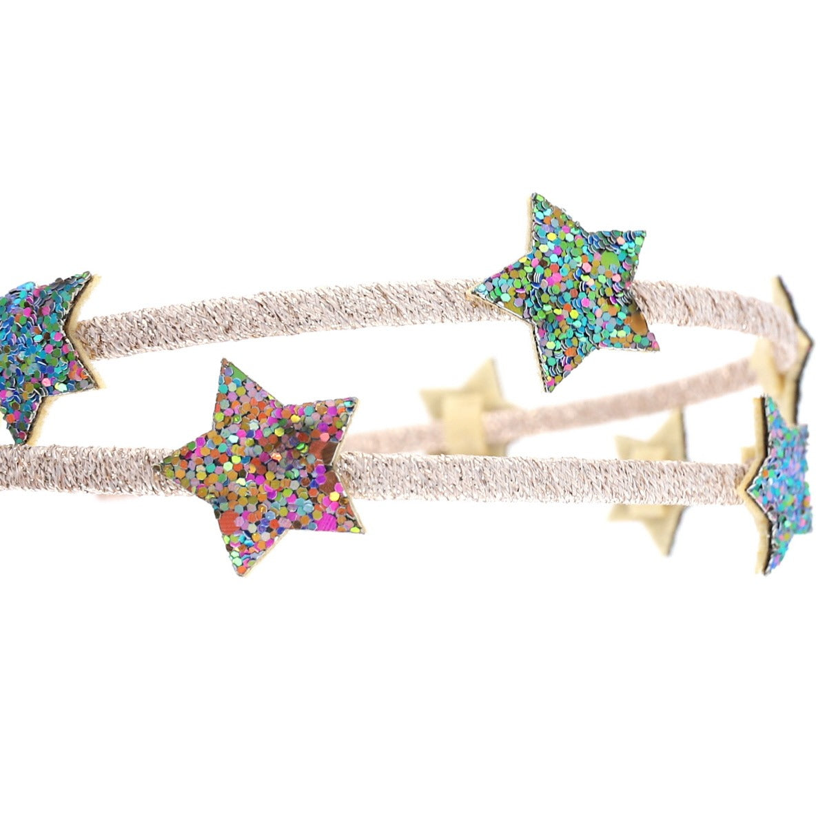 Haarreif Sterne Glitzer bunt