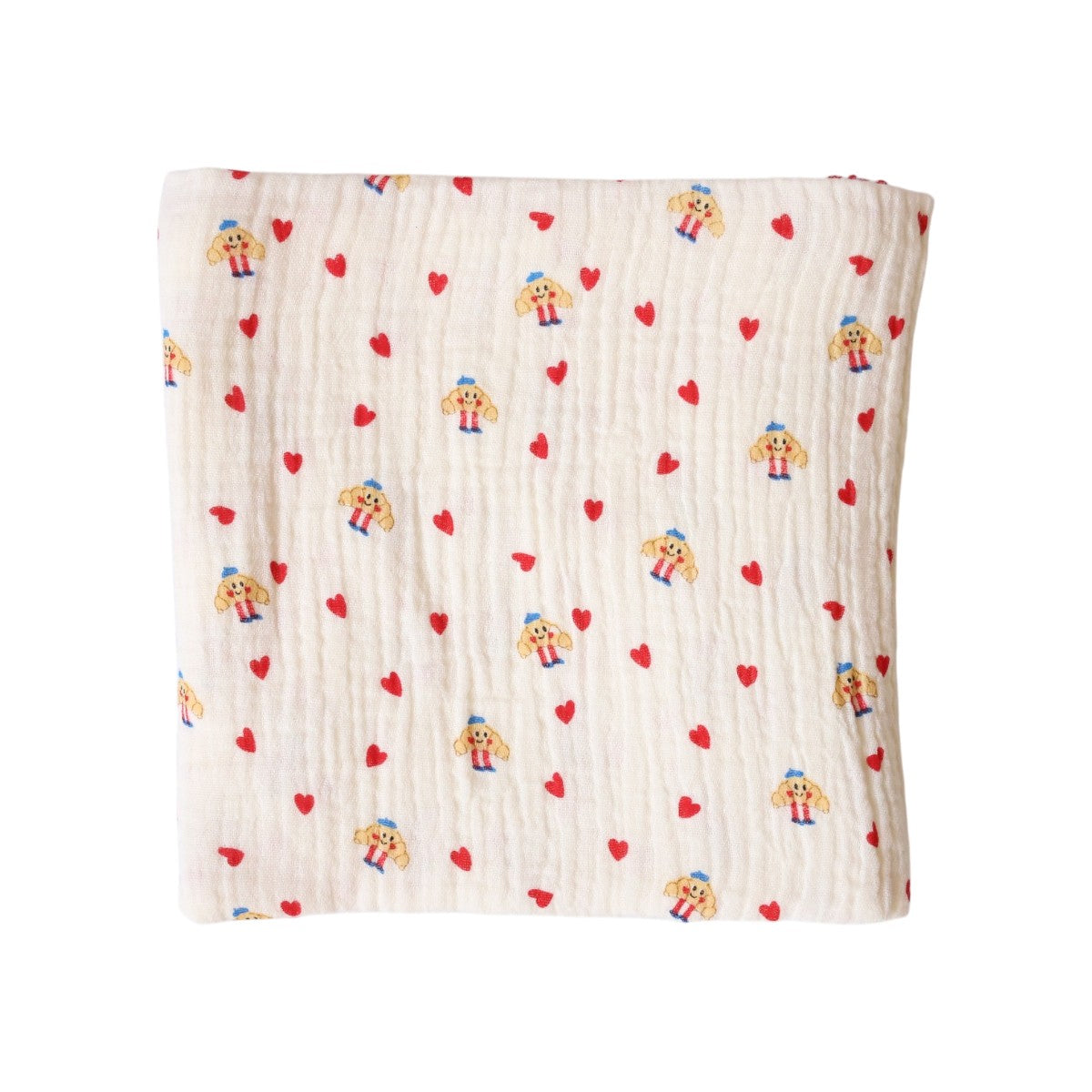 Nuschi 70x70 Croissants und Herzen