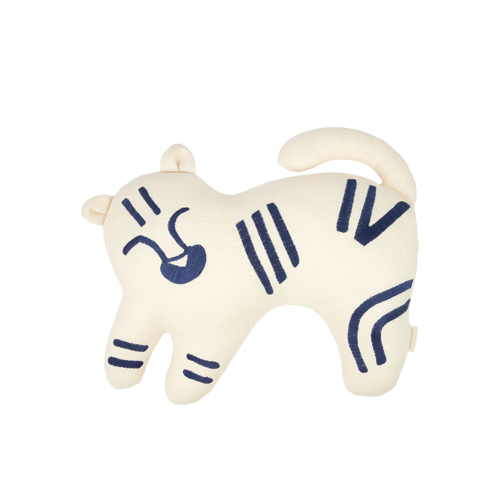 Besticktes Tigerkissen