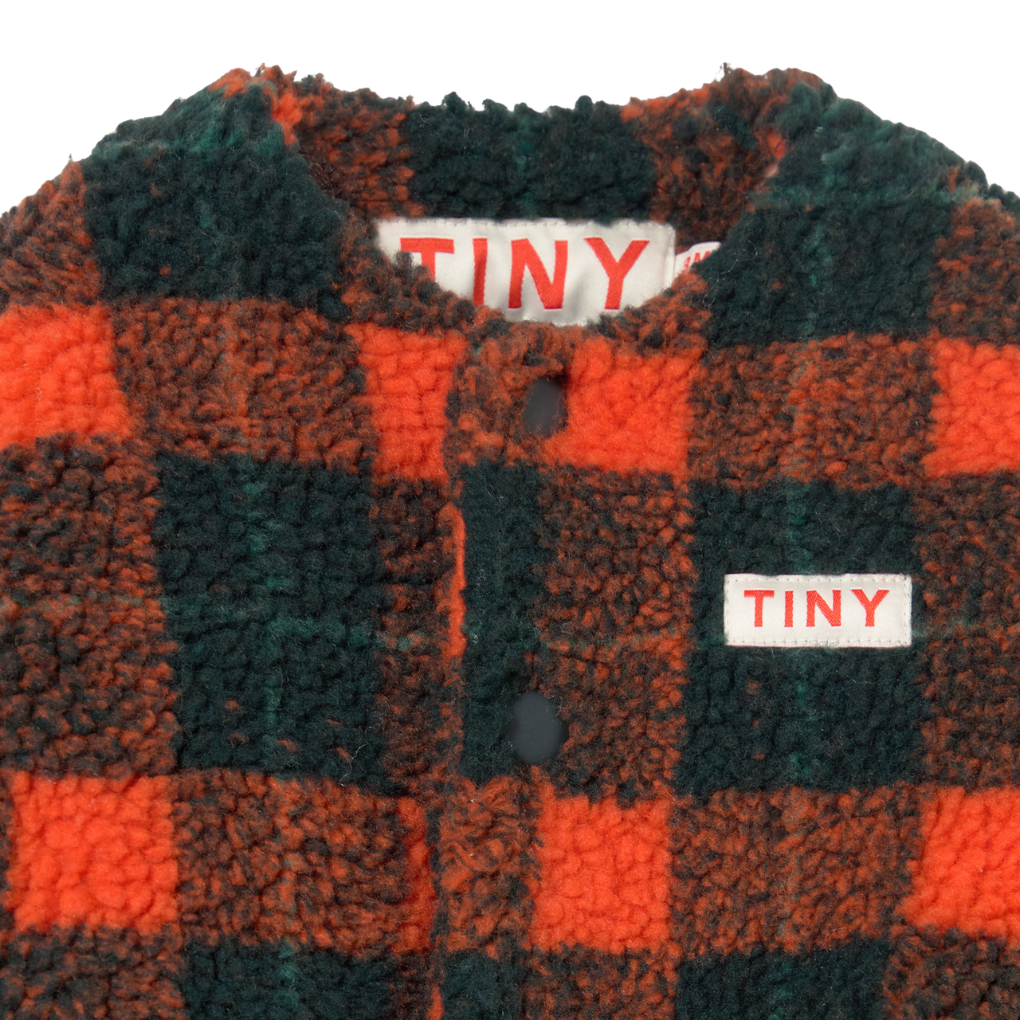 Red Check Baby Sherpa Jacket