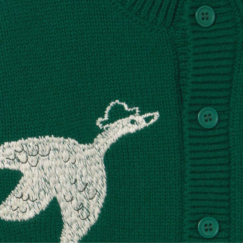 Geese Embroidery Cardigan