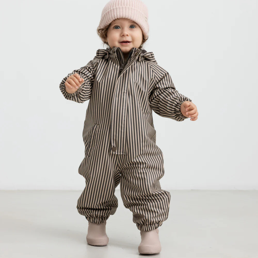 Orion Regenanzug Gefüttert Brown Stripe