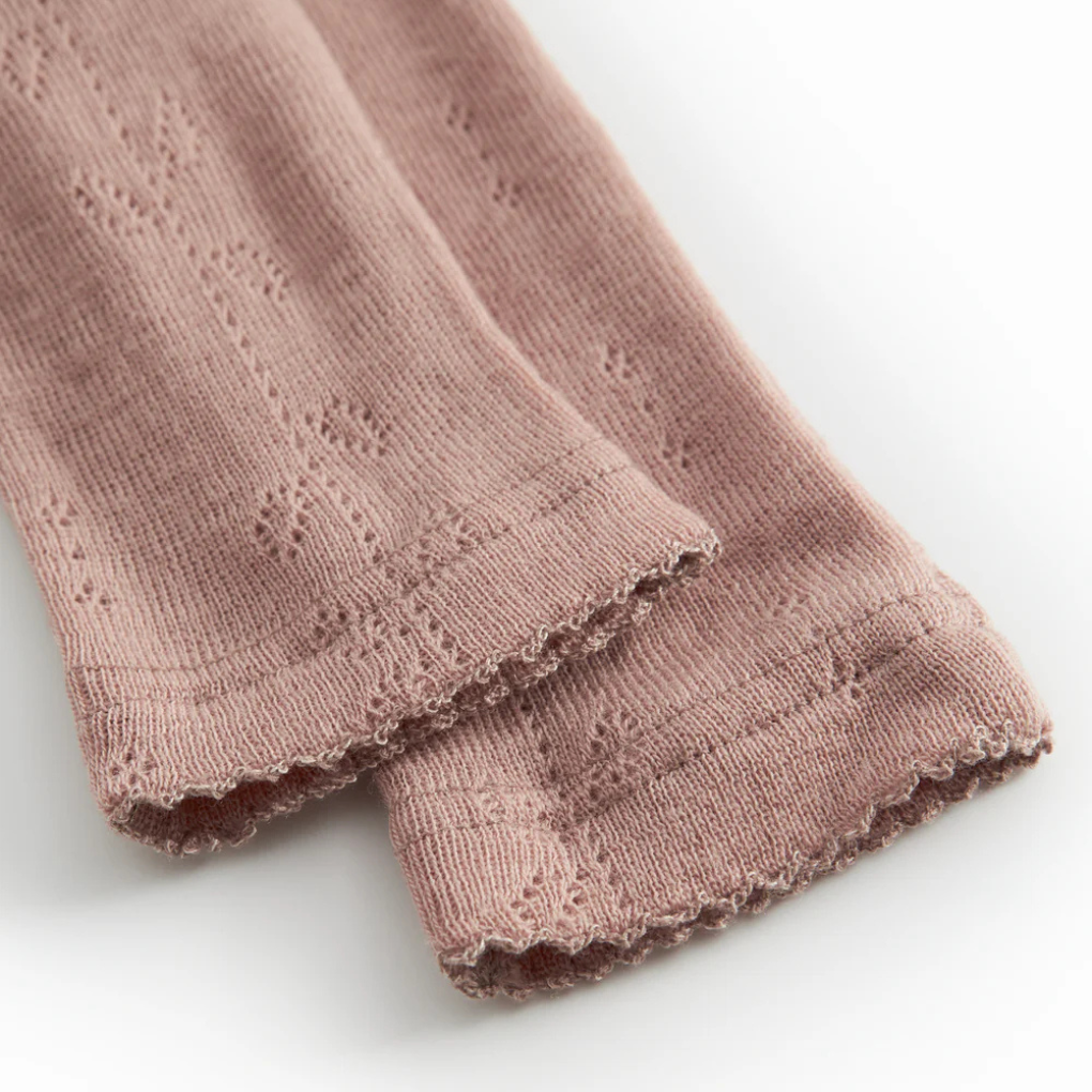 Hose Piva Wool Pointelle Burnt Rose