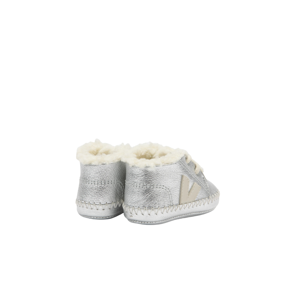 Baby fured leather silver Pierre