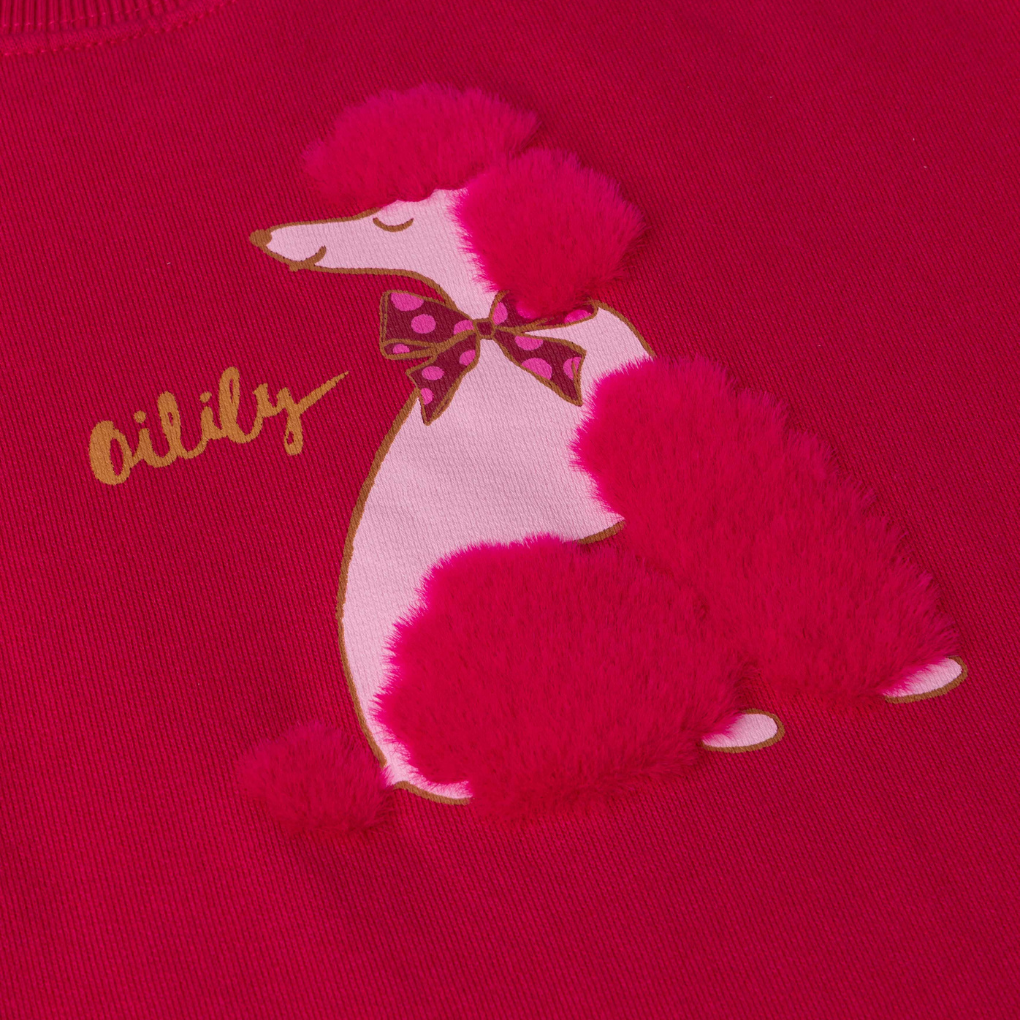 Drole sweat dress Solid with artwork Pink Poodle – Bougainville
