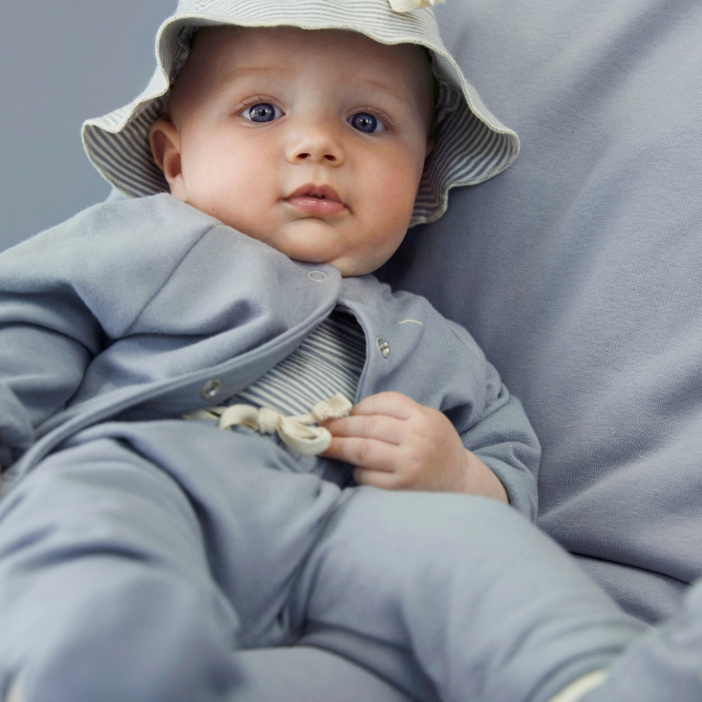 Baby Raglan Cardigan Stone Gray