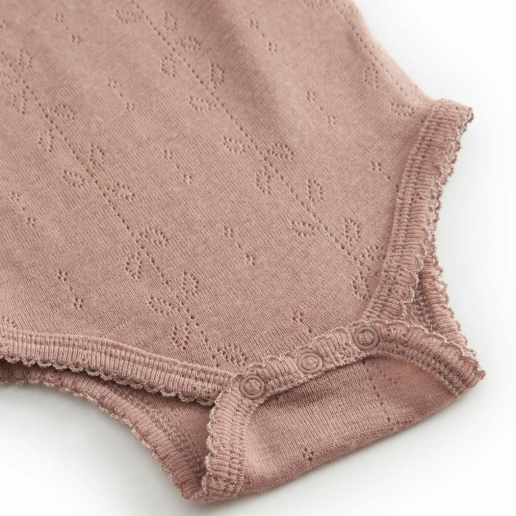 Body Benedikte Woll-Pointelle Burnt Rose