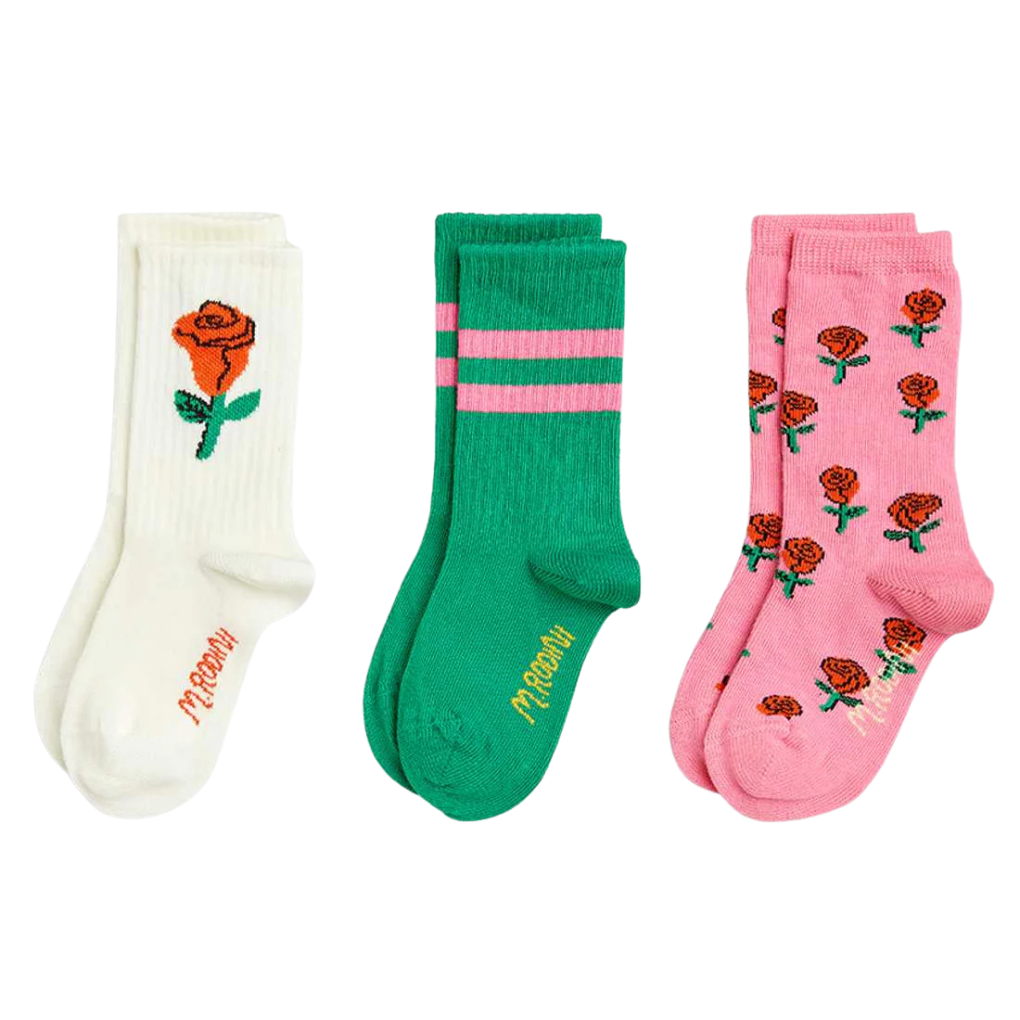 Rosen-Socken 3er Pack