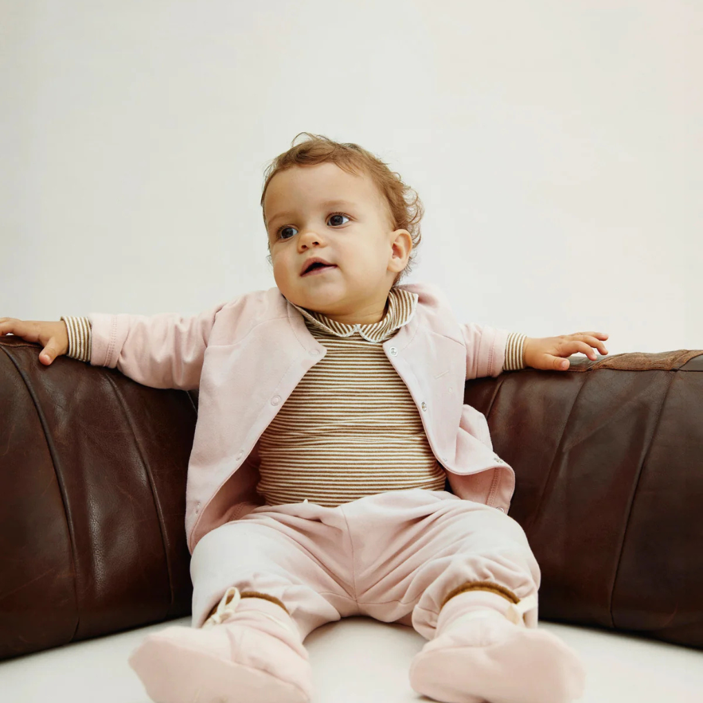 Baby Raglan Cardigan Faded Rose