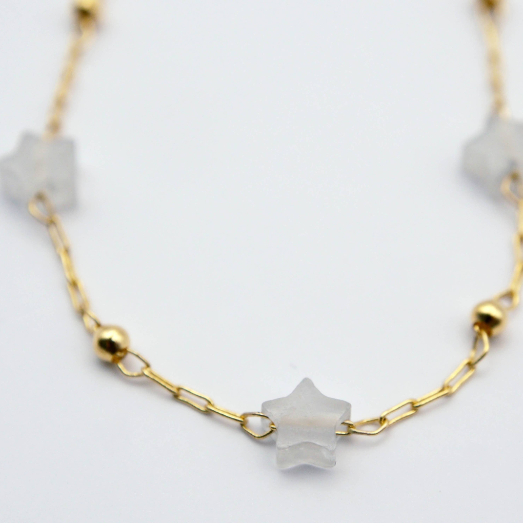 Sternen-Armband weiss