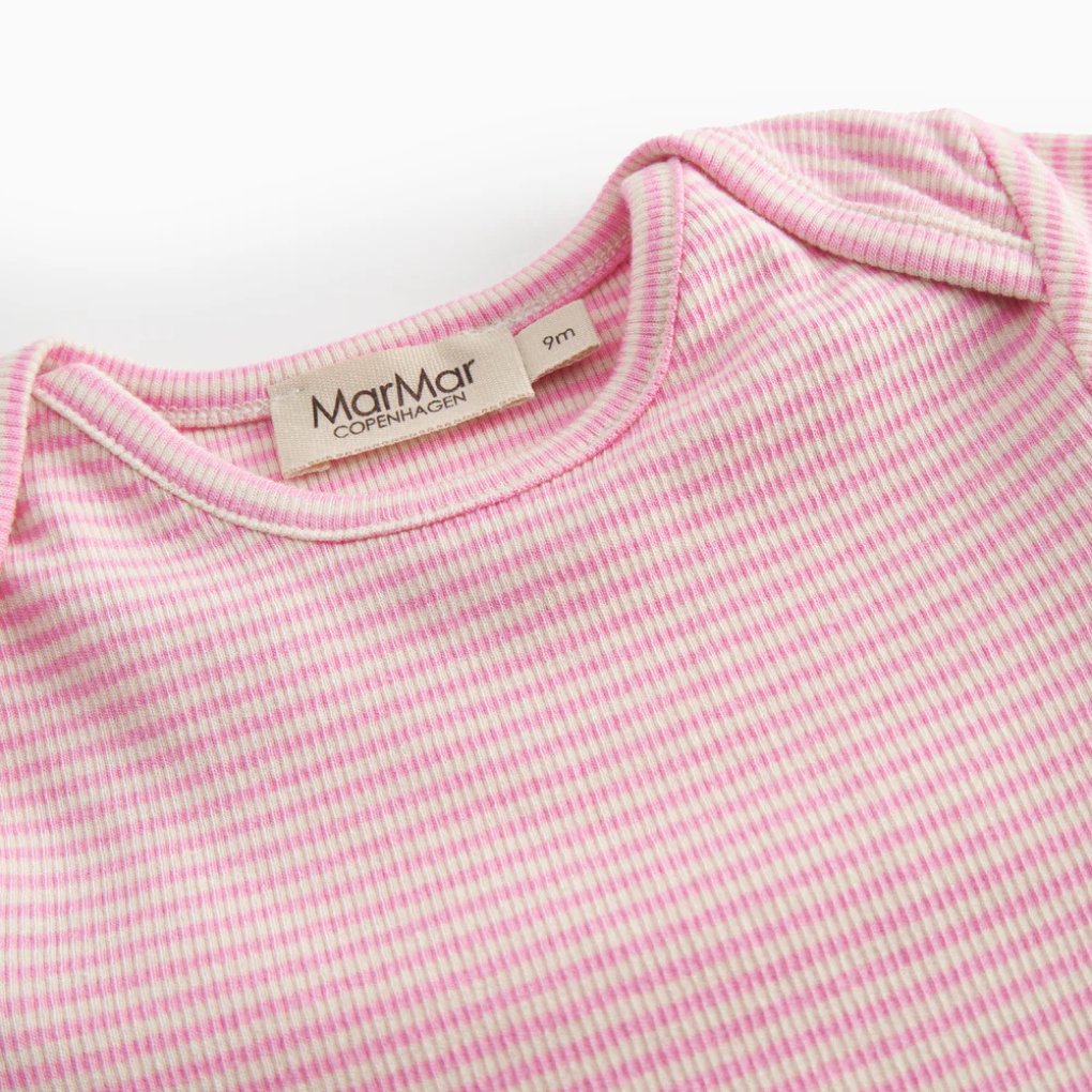 Kurzarm-Body Ben Pink Stripes