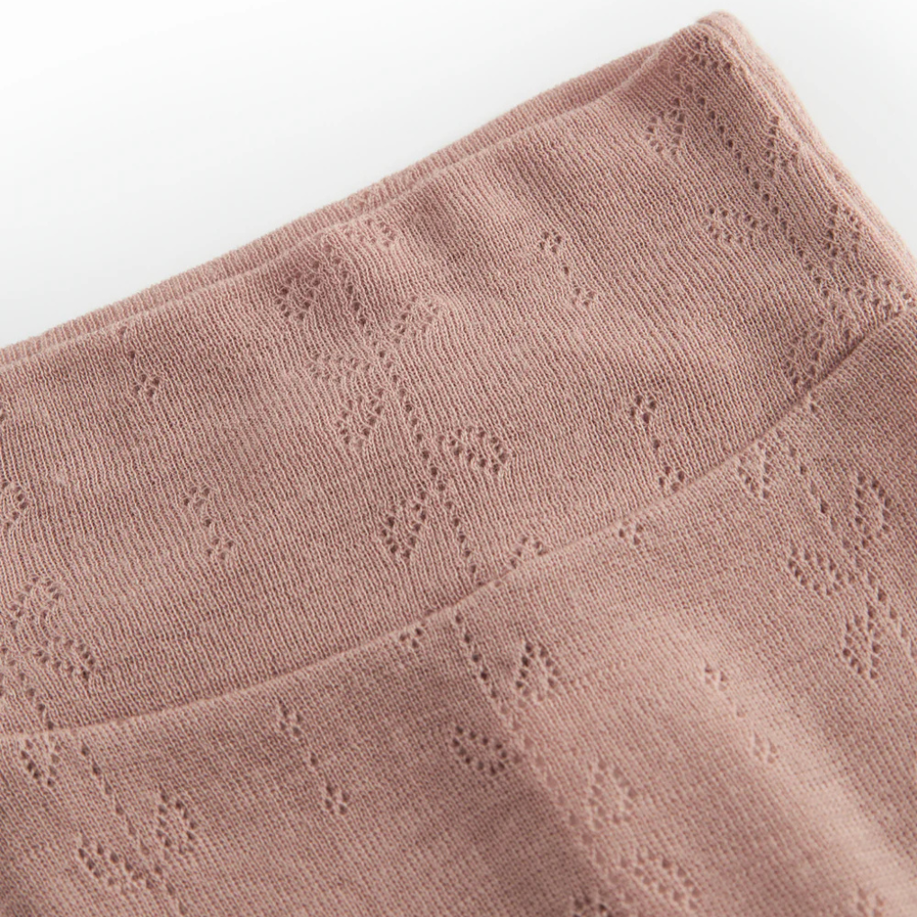 Hose Piva Wool Pointelle Burnt Rose