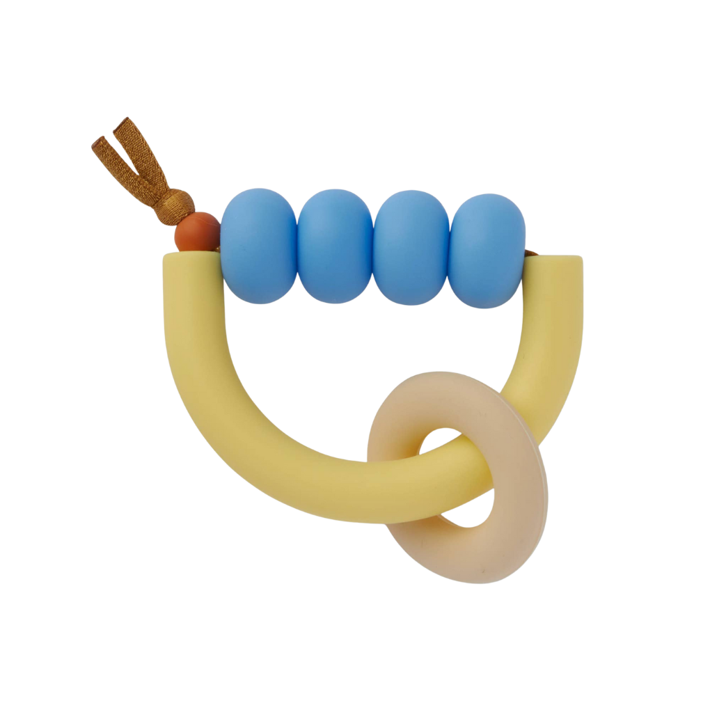 Blaue Glockenblume Bogen Ring Beißring