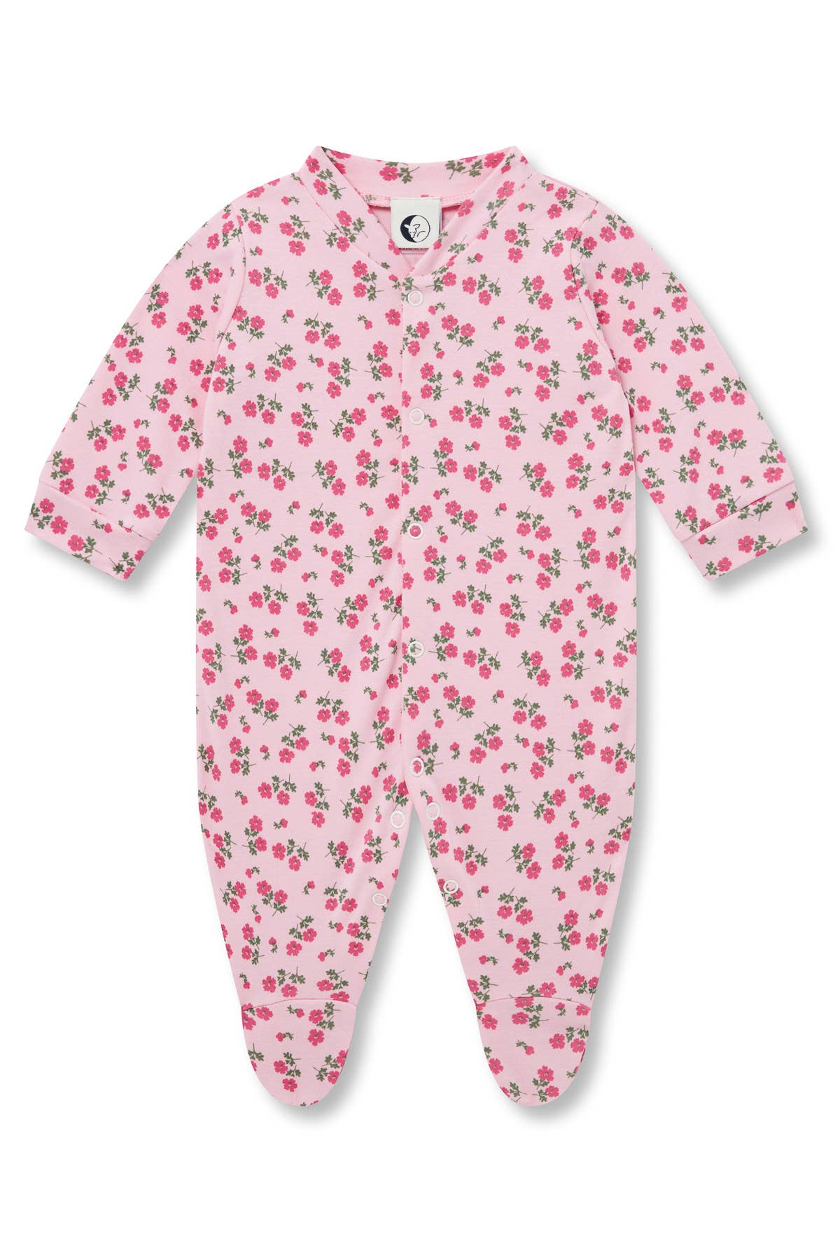 Baby-Schlafanzug Rosa Blümchen