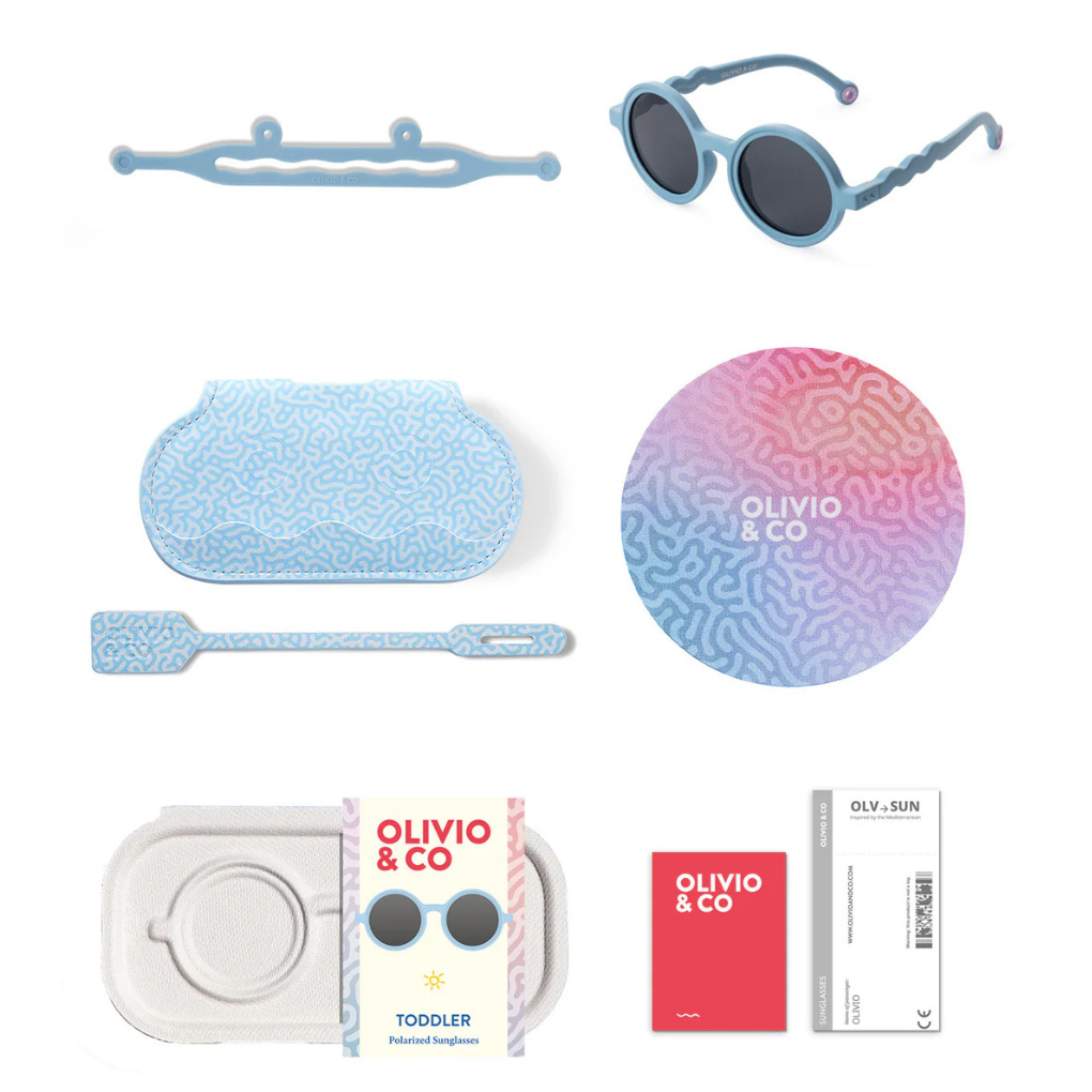 TODDLER Round Sunglasses-Coral Reef-Reef blue 18-36m