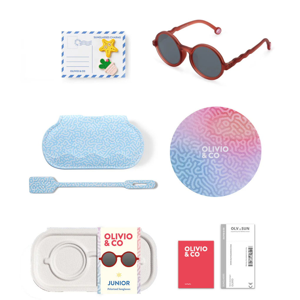 JUNIOR Round Sunglasses-Coral Reef-Sardine Coral 5-12 Jahre