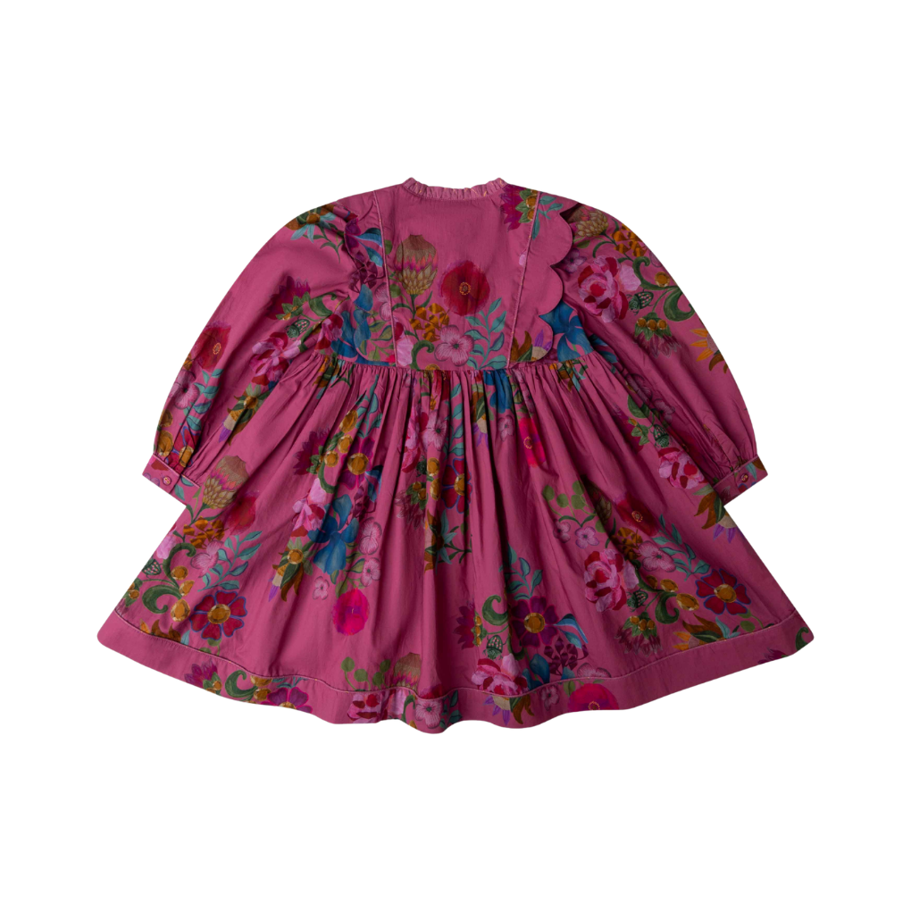 Douce dress AOP Bella Botanique – Red Violet