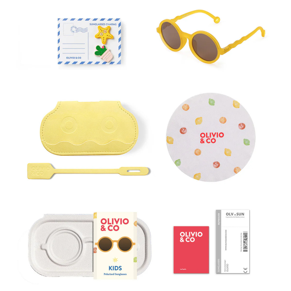 KIDS Round Sunglasses-Citrus Garden-Citrus Yellow 3-5 Jahre