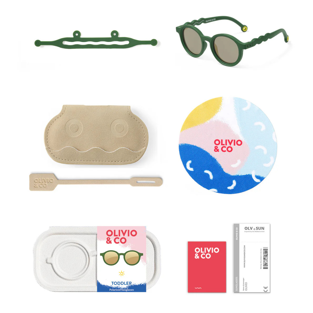 TODDLER Oval Sunglasses-Classic Olivio-Cactus Green 18-36m