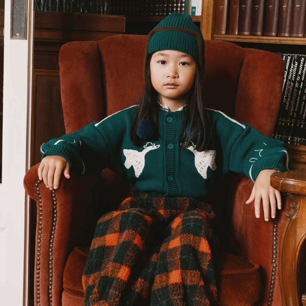 Geese Embroidery Cardigan