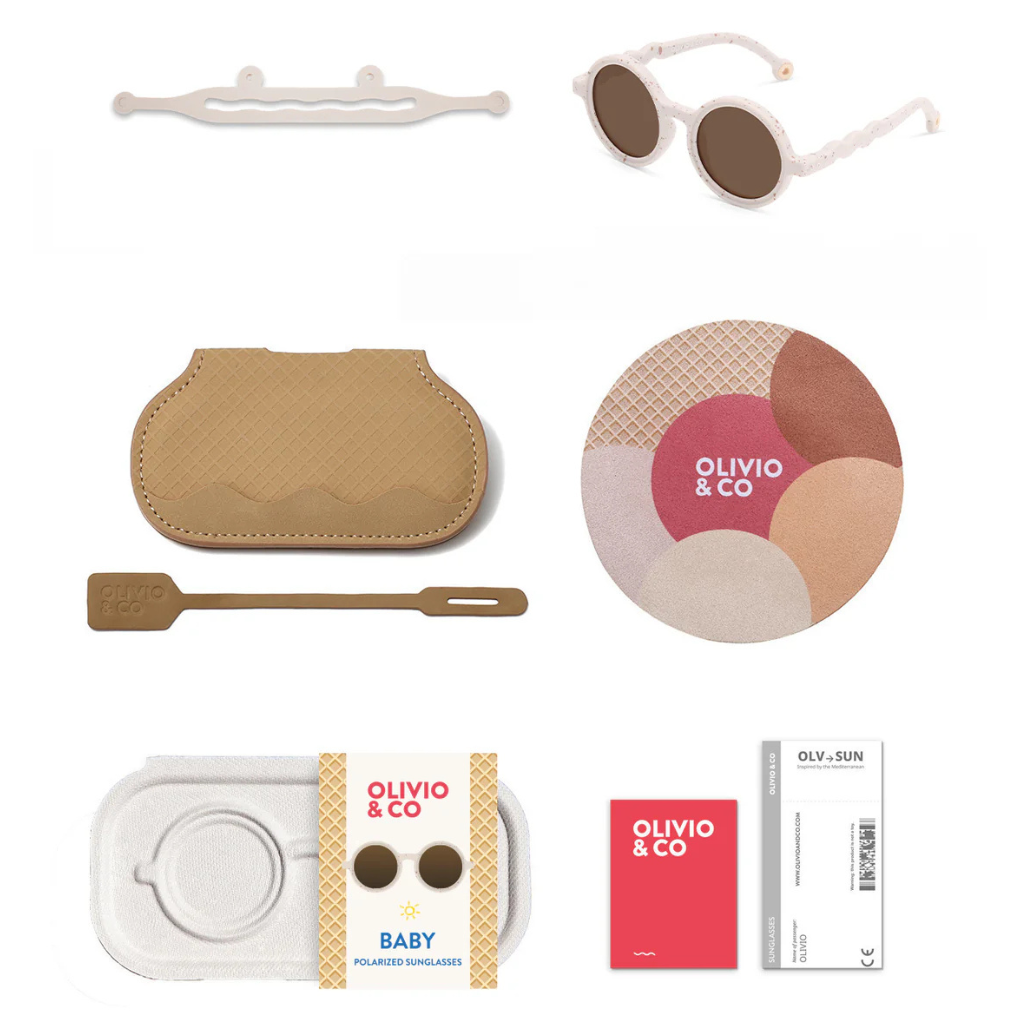 BABY Round Sunglasses-Gelato Summer-Vanilla Brownie 0-18m