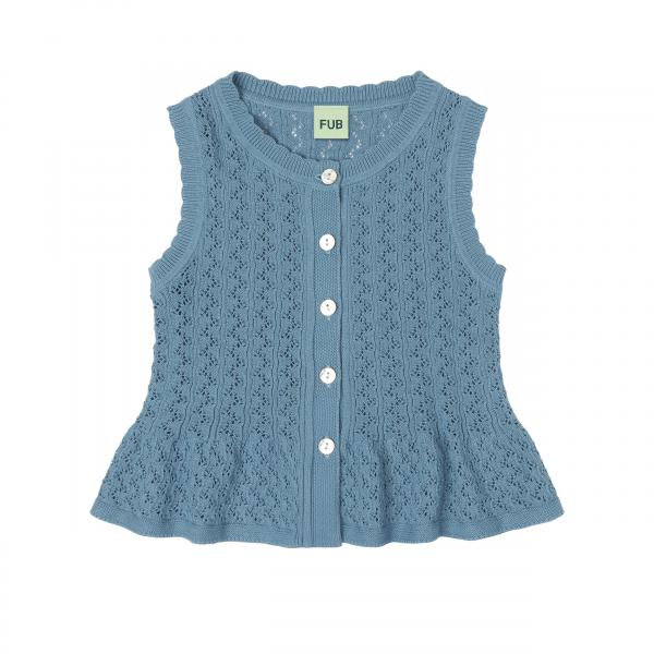 Pointelle Top sea blue