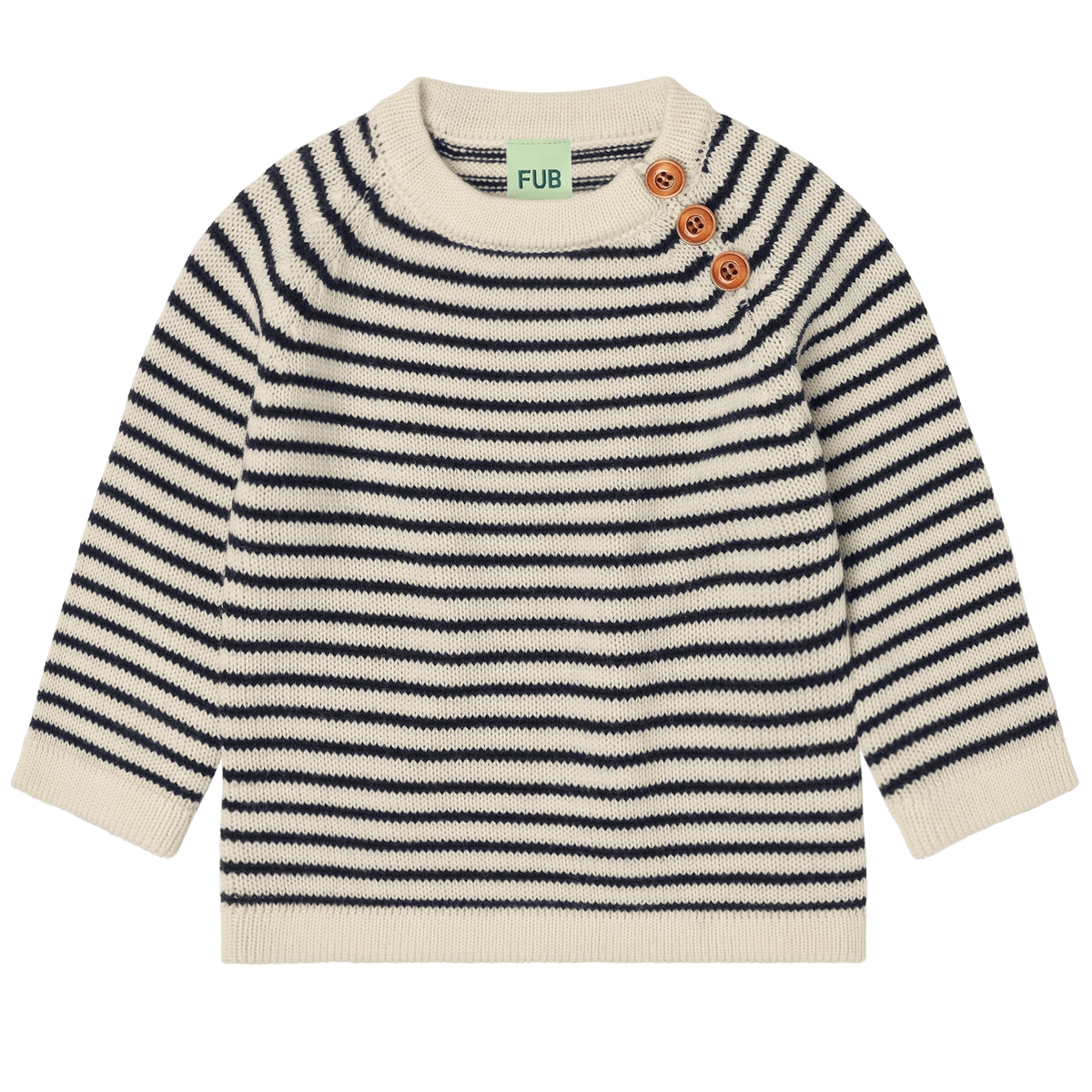 Baby Sweater ecru/dark navy
