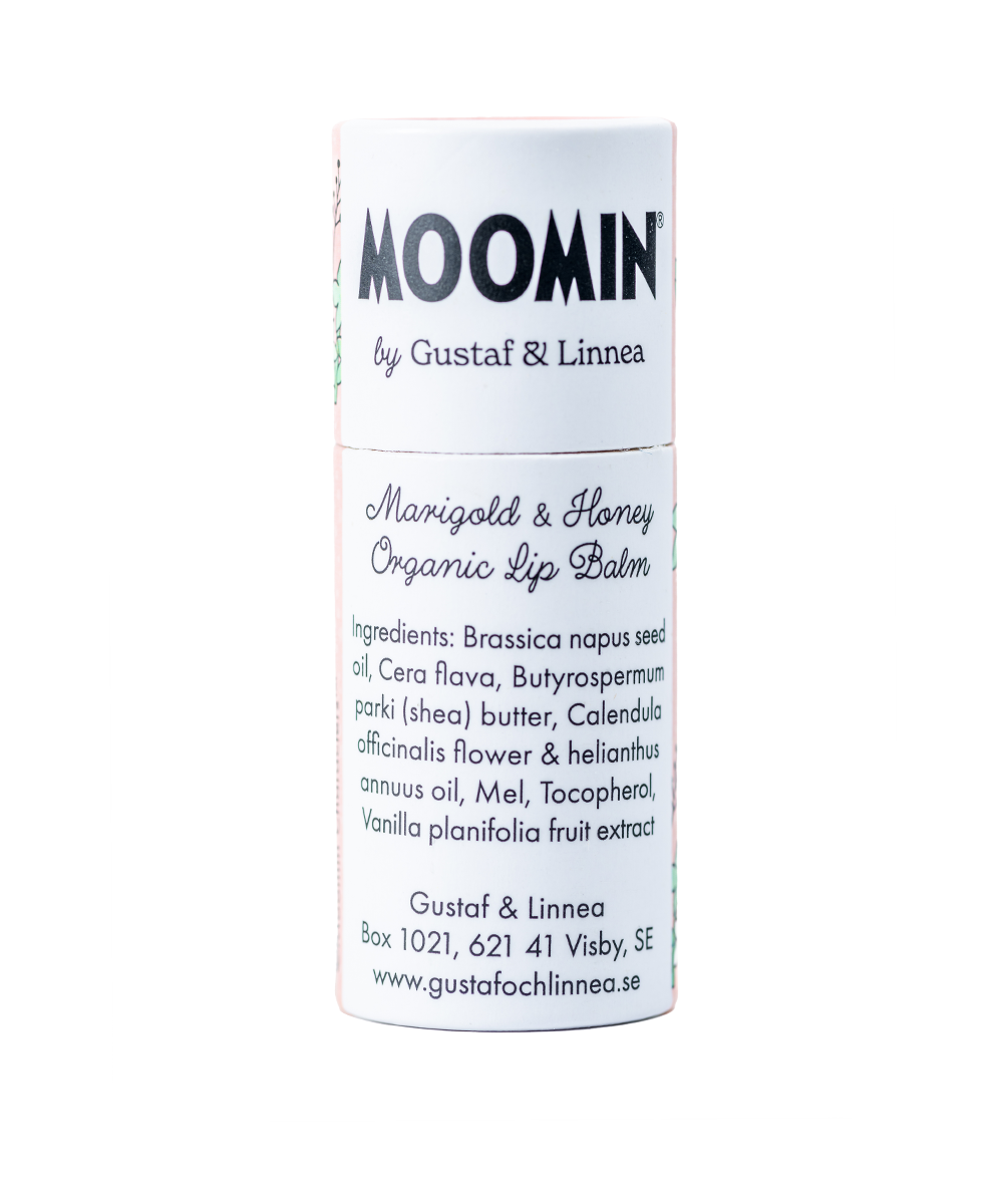 Moomin-Lippenbalsam aus Bienenwachs mit Ringelblume & Honig