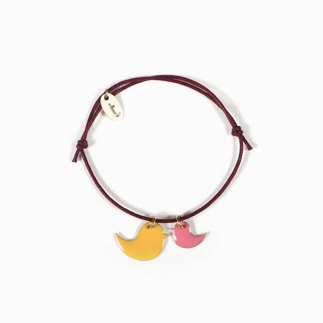 BIRD Armband Safran-Erdbeere