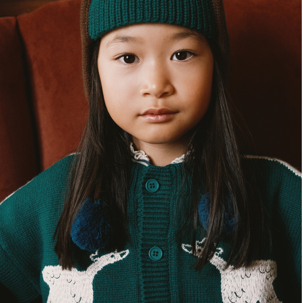 Geese Embroidery Cardigan