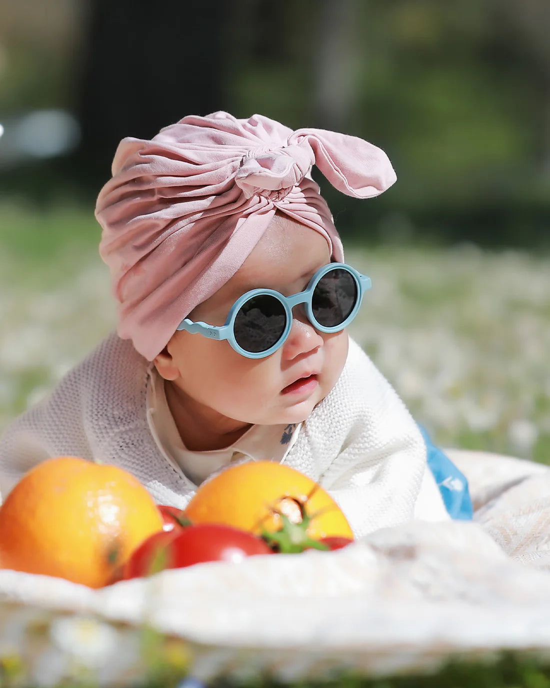 BABY Round Sunglasses-Classic Olivio-Reef Blue 0-18m