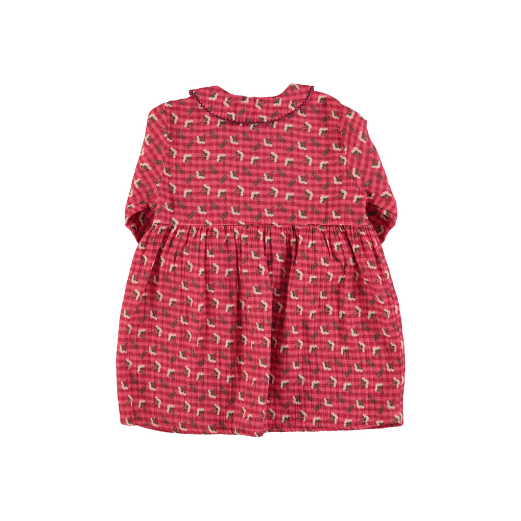 Kleid kariert mit Blumen