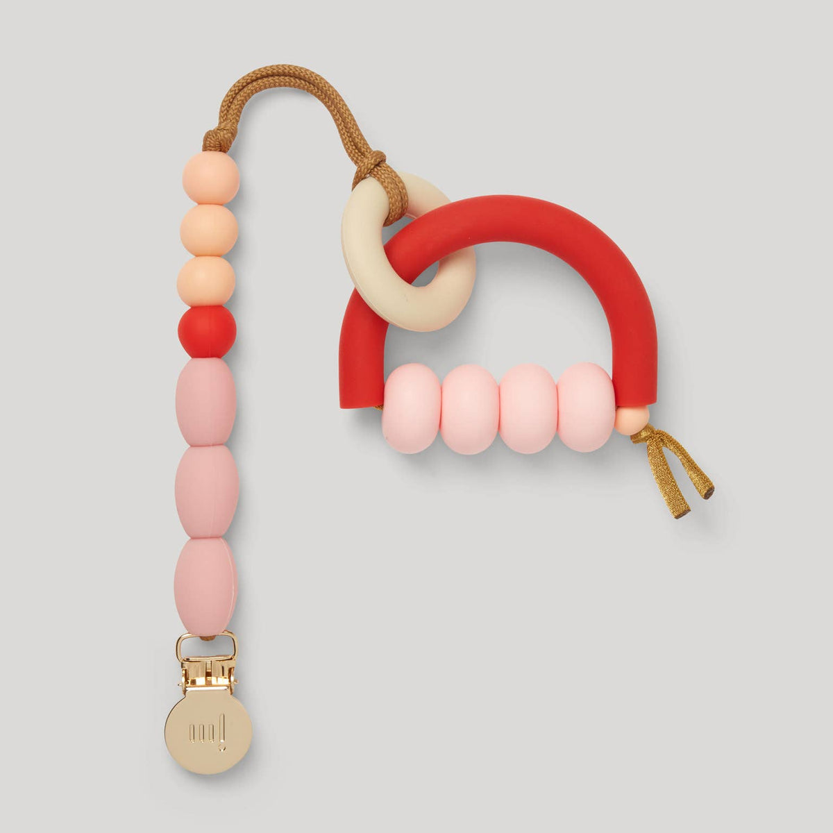 Arch Beissring &amp; Clip-Set Rosa/Rot