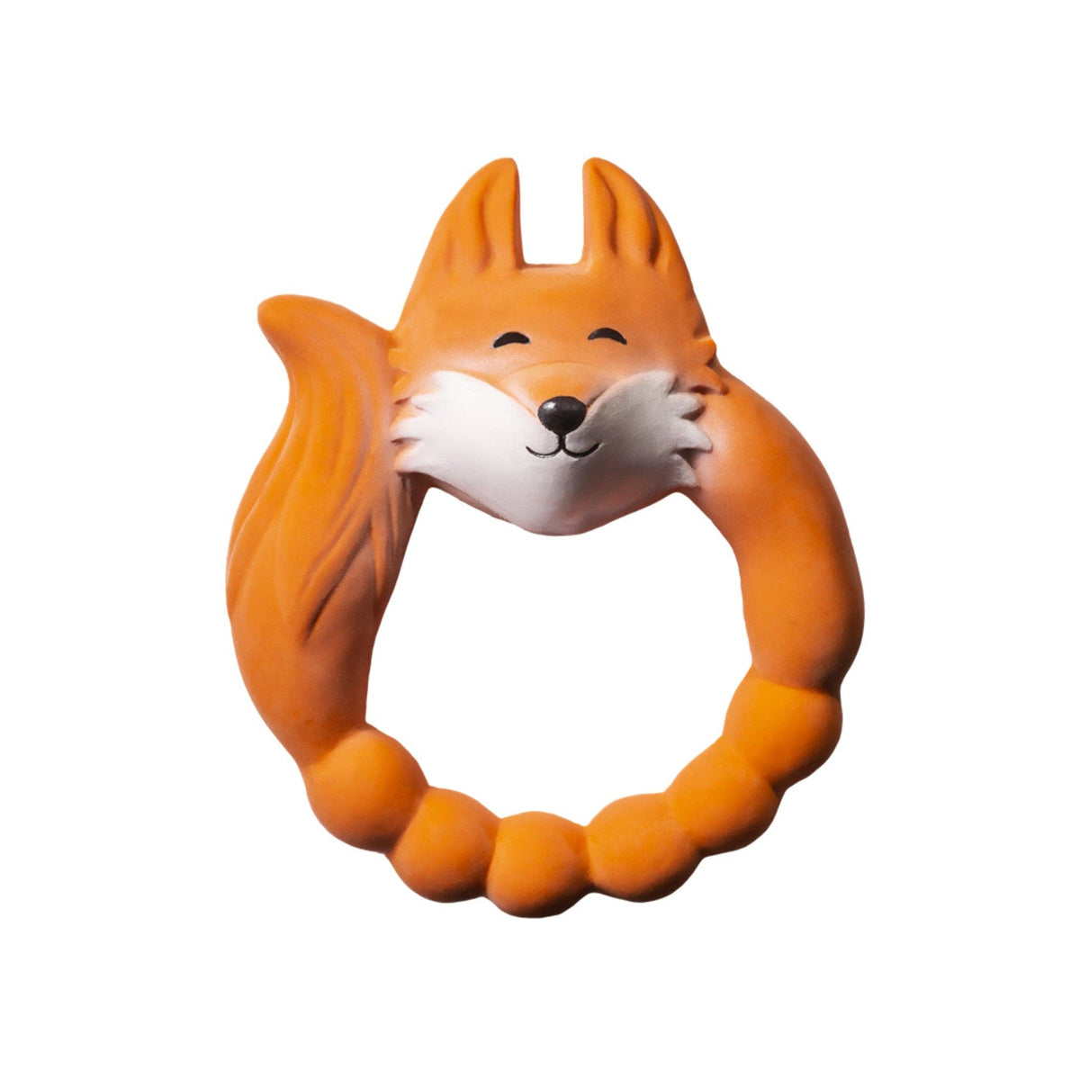 Beißring aus Naturkautschuk Fox - Orange