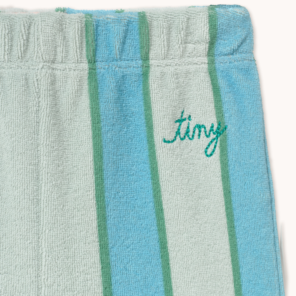 Retro Stripes Blue Towel Baby Pant