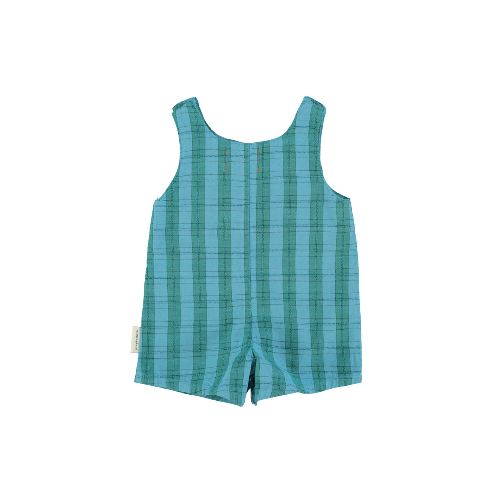 Baby Jumpsuit blau/grün Karo