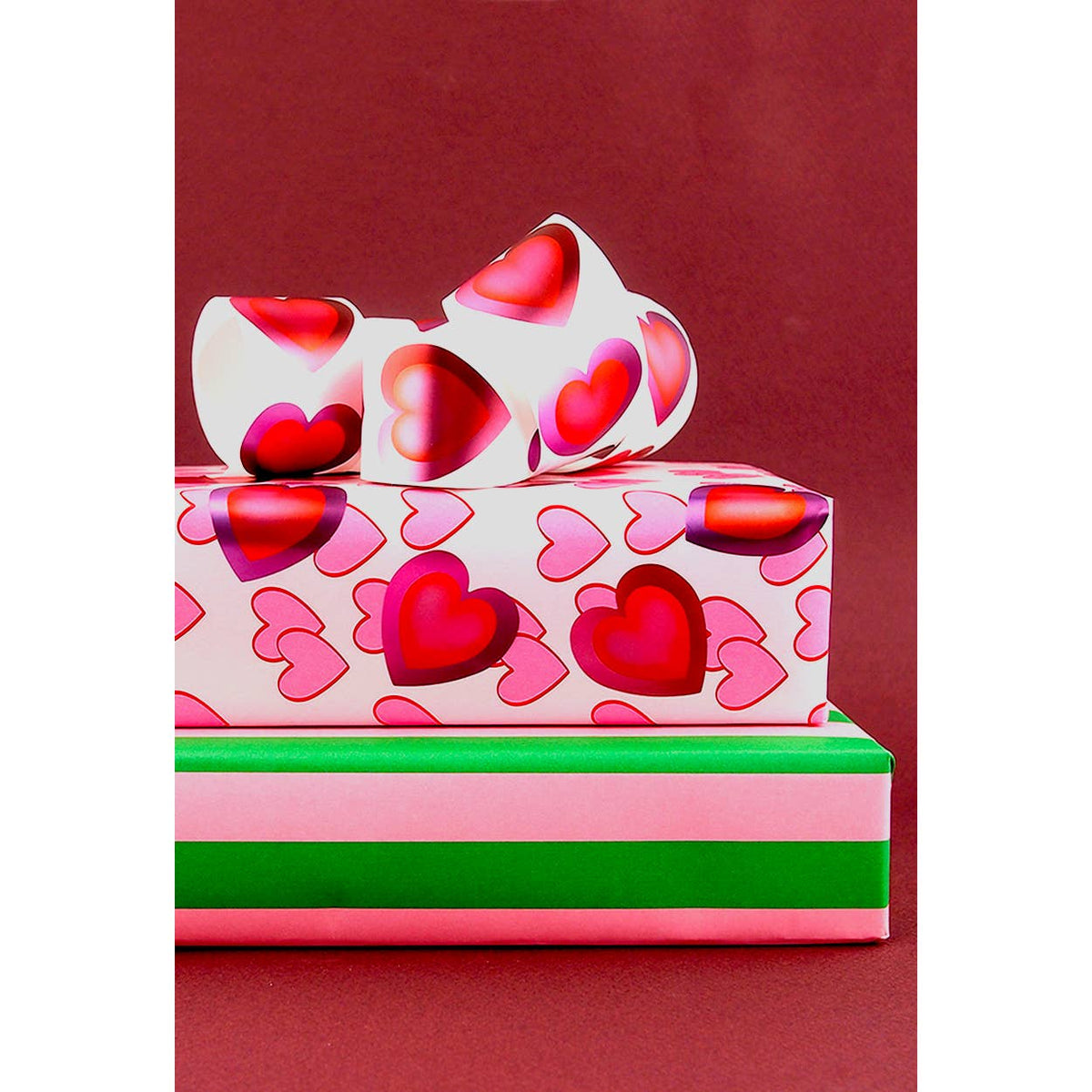 Herz-Aufkleber auf Rolle