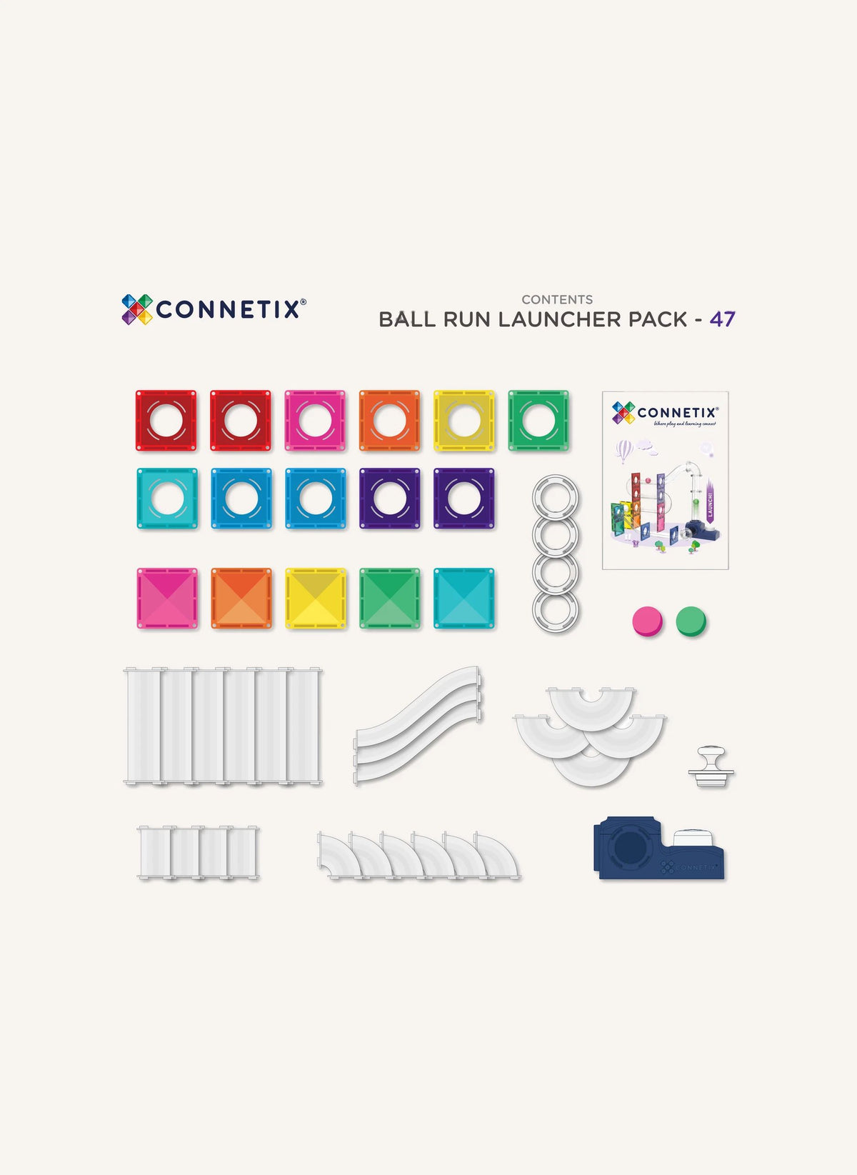 Connetix launcher pack ball run