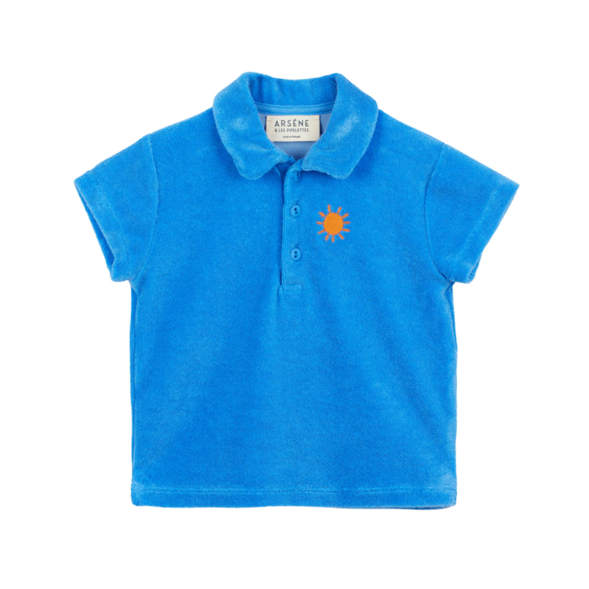 Terry cloth polo shirt