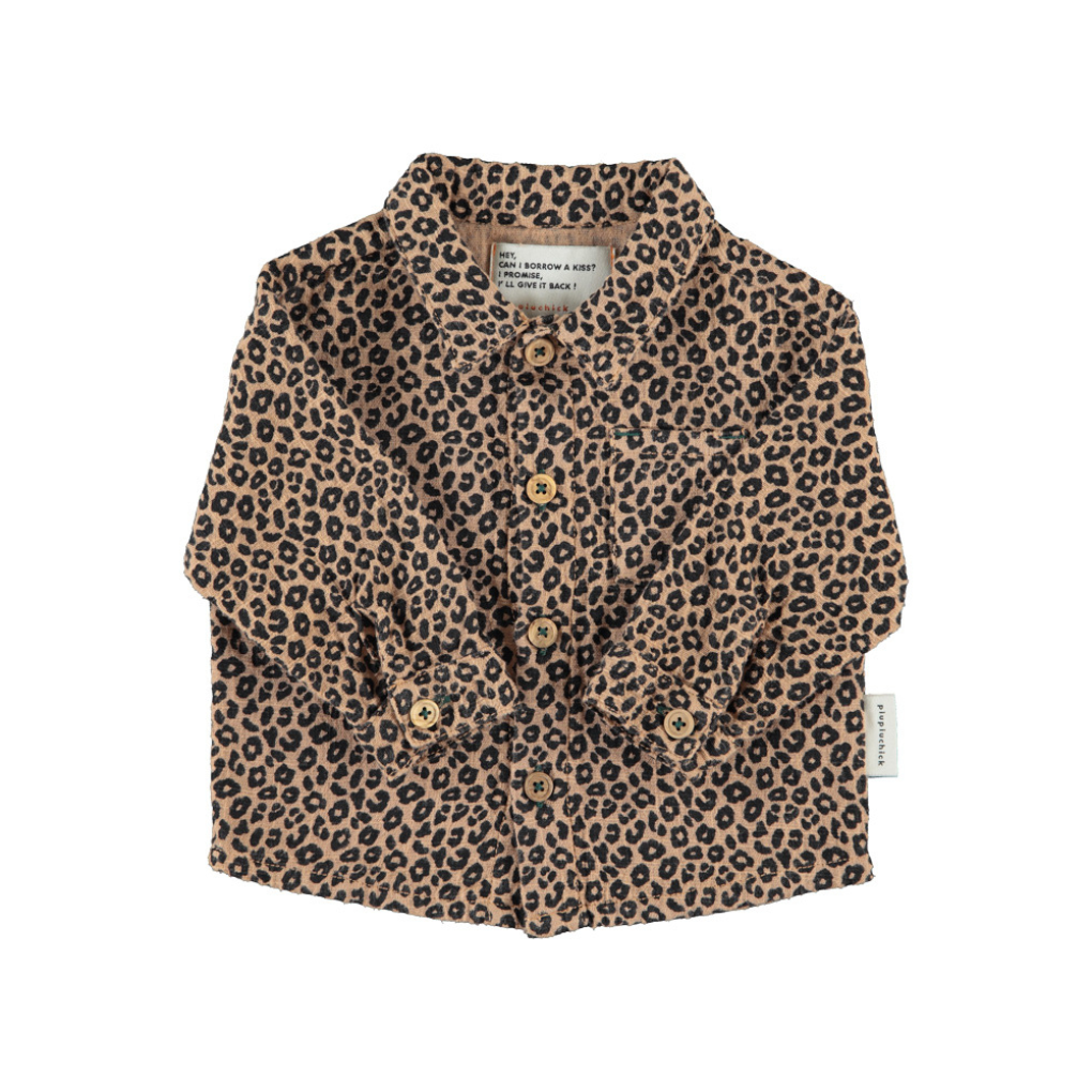 Baby-Shirt braun mit Tierprint