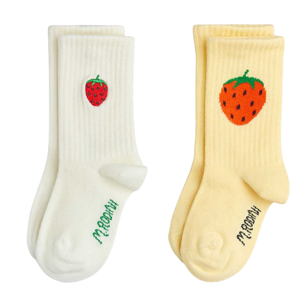 Erdbeer Socken 2er-Pack