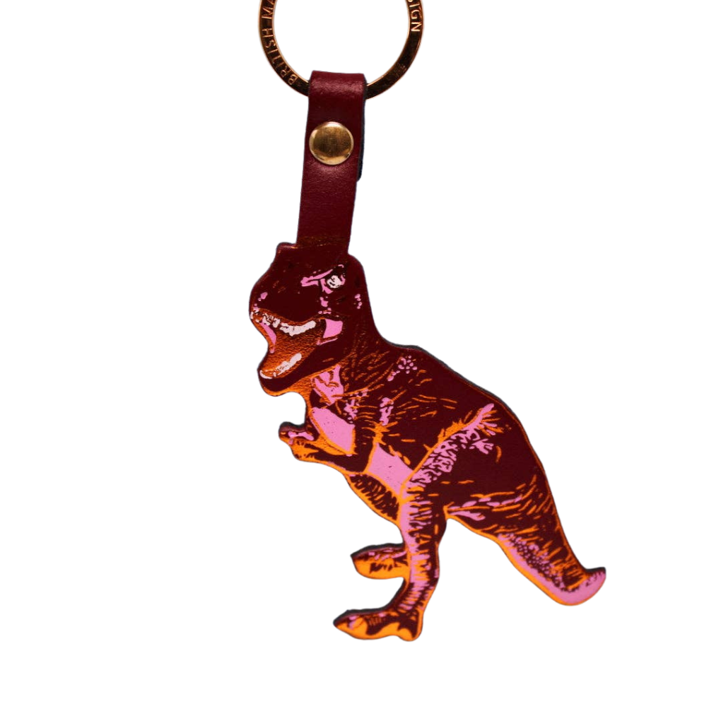 T-Rex Schlüsselanhänger Dunkelrot