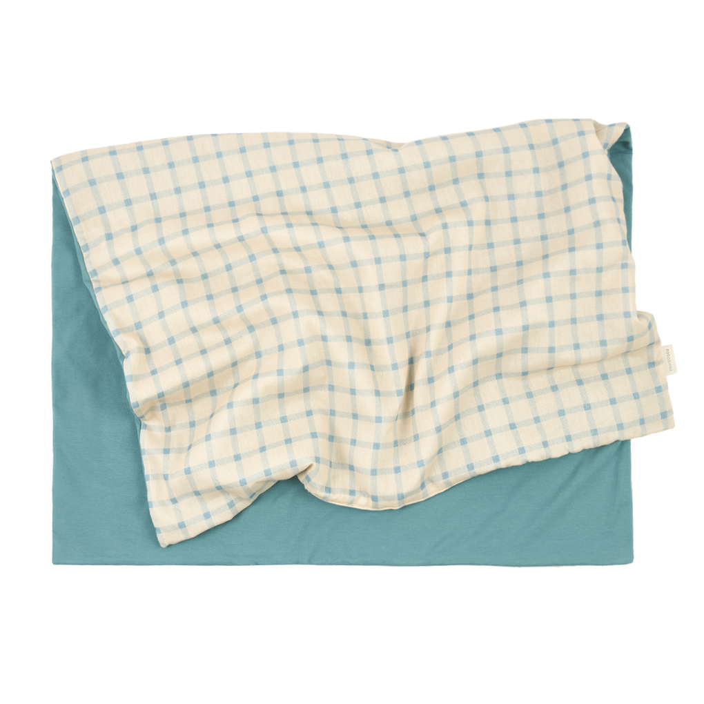 Karierte Babydecke Vanilla/Blau