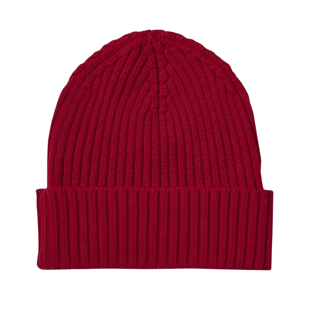 Beanie aus Merinowolle Rot