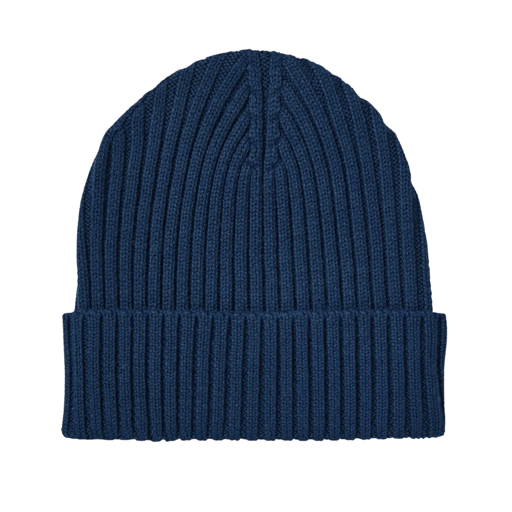 Beanie aus Merinowolle Blau